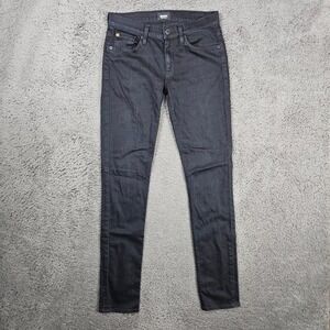 Hudson Jeans Colette Midrise Skinny Black Denim Womens‎ Size 26 USA Made